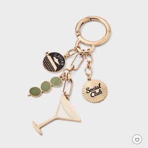 Martini Gold Keychains Charms